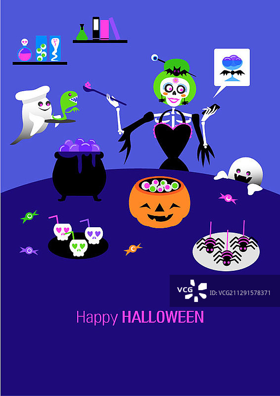 万圣节主题矢量插画图片素材