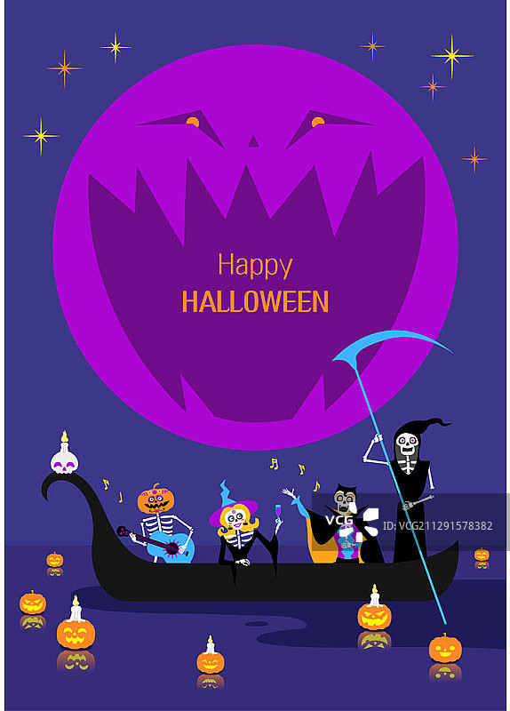 万圣节主题矢量插画图片素材