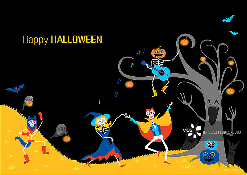 万圣节主题矢量插画图片素材