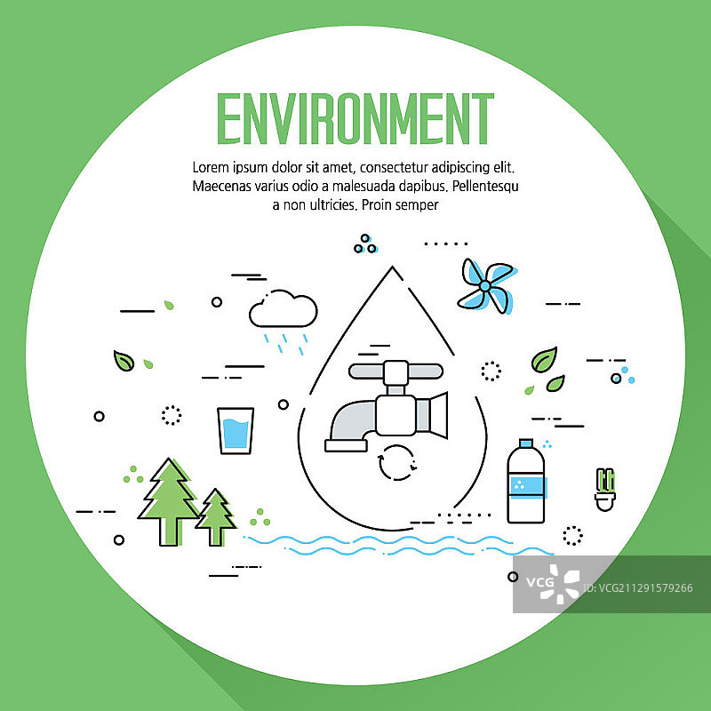 环境矢量图标集图片素材