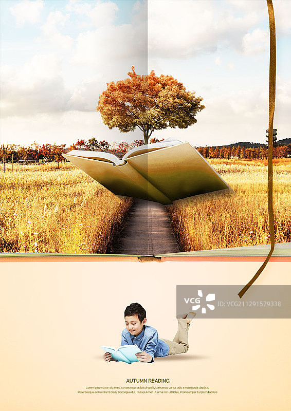 秋季阅读促销海报图片素材