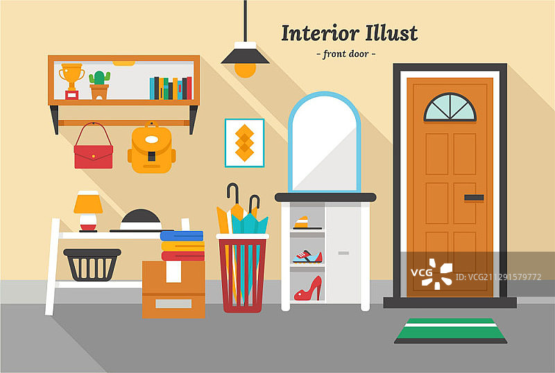 入口门厅矢量图图片素材