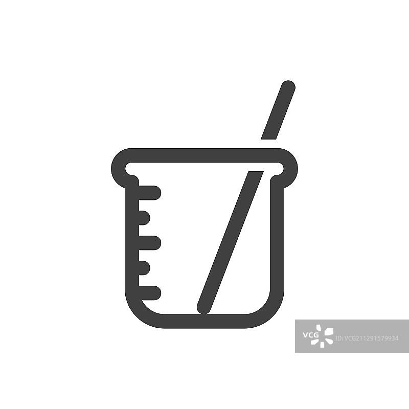 带搅拌棒的量杯图标图片素材