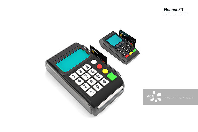 金融支付技术3D插画图片素材