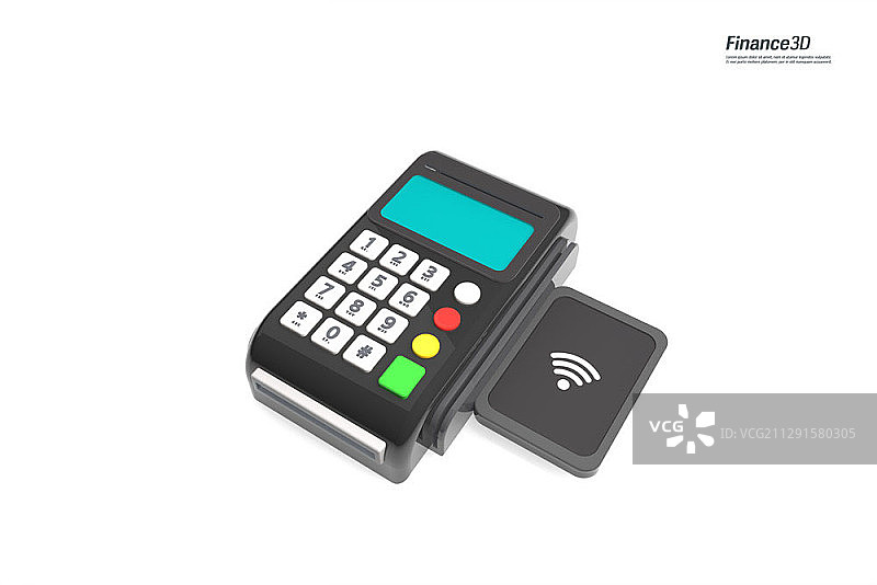 金融支付技术3D插画图片素材