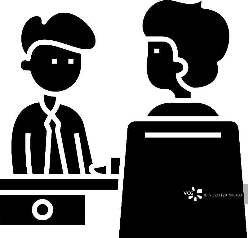 面试黑色图标概念图片素材