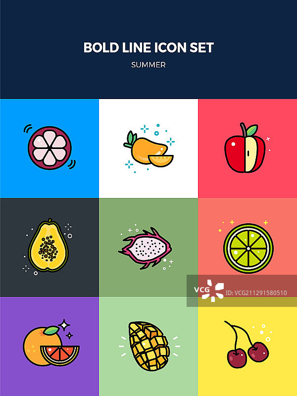 粗体线条图标集矢量素材图片素材