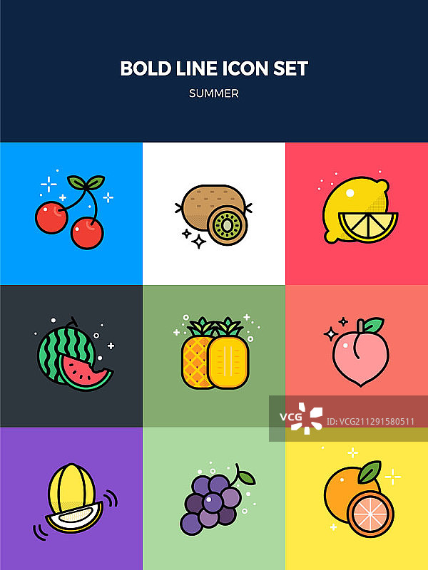 粗体线条图标集矢量素材图片素材