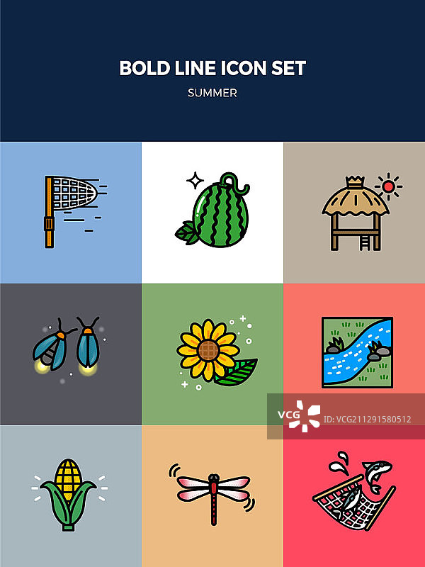 粗体线条图标集矢量素材图片素材