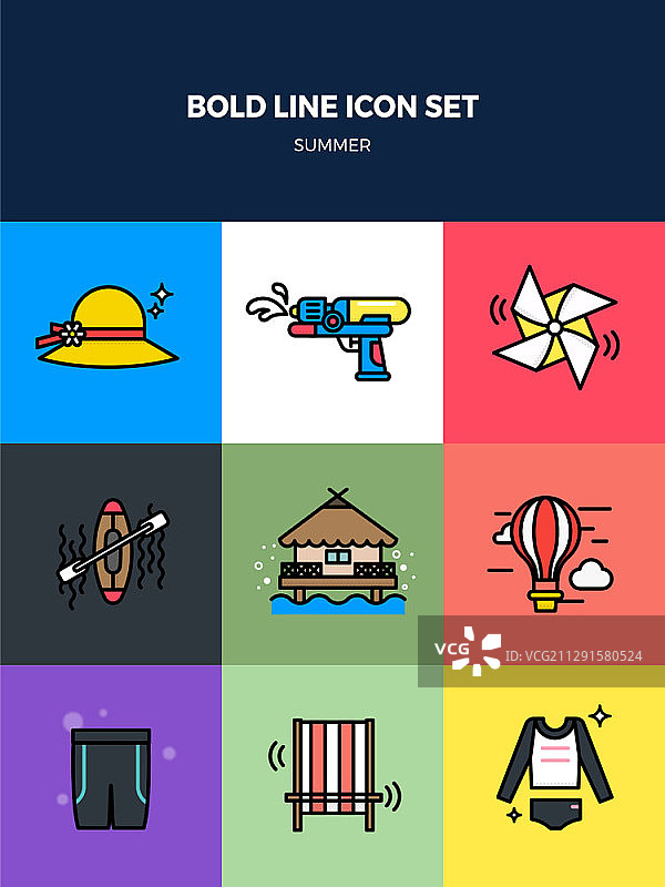 粗体线条图标集矢量素材图片素材