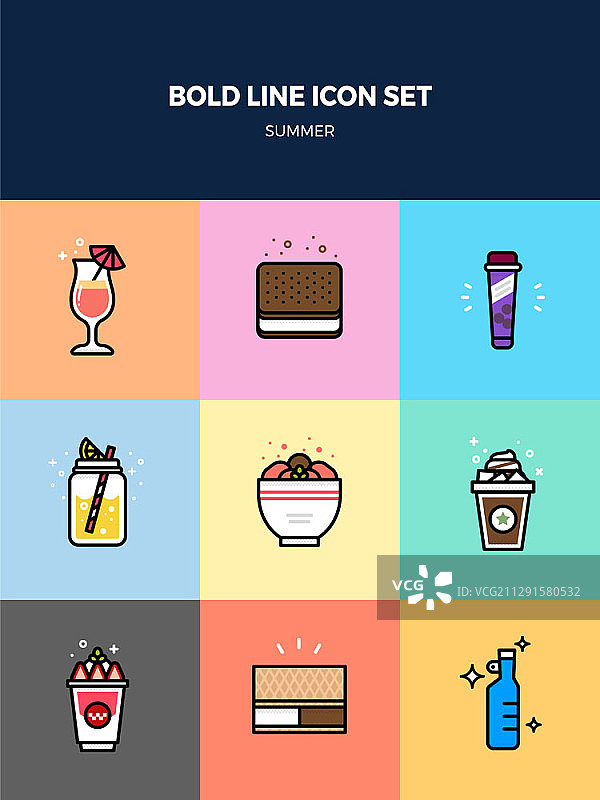 粗体线条图标集矢量素材图片素材