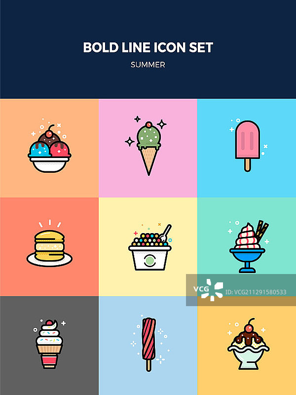 粗体线条图标集矢量素材图片素材