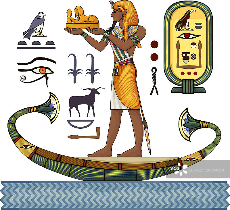 埃及法老古代符号图片素材