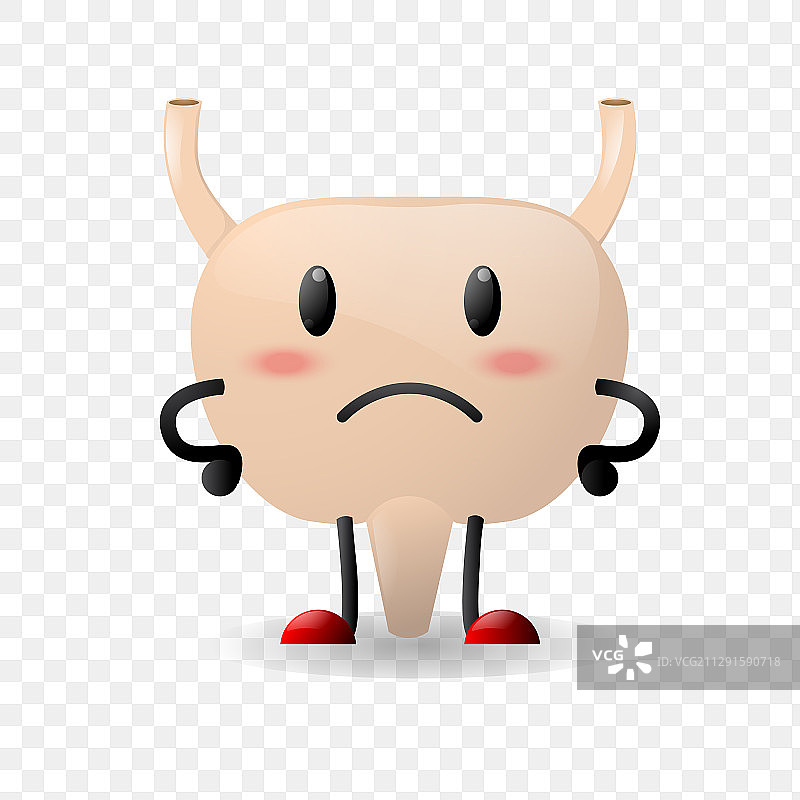 悲伤的人体器官膀胱图片素材