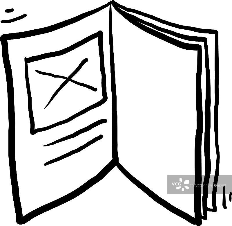 手绘涂鸦小笔记本图标图片素材