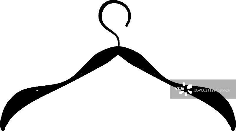 手绘风格涂鸦衣架图标图片素材