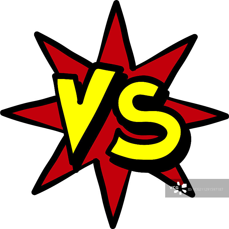 手绘漫画对比闪电光线图片素材