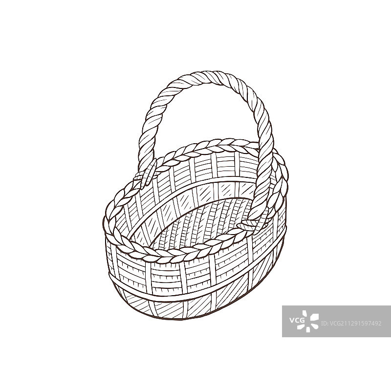 手绘篮子图片素材