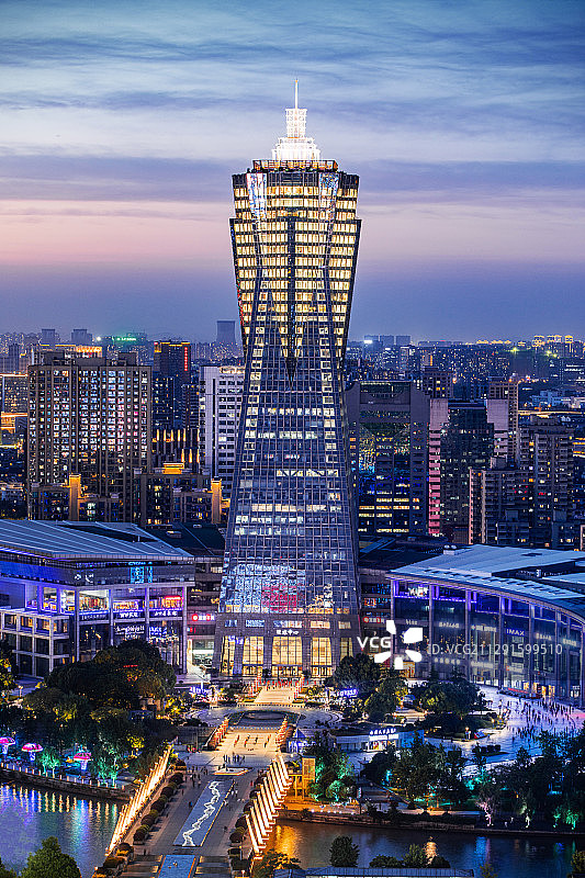 杭州武林门夜景图片素材