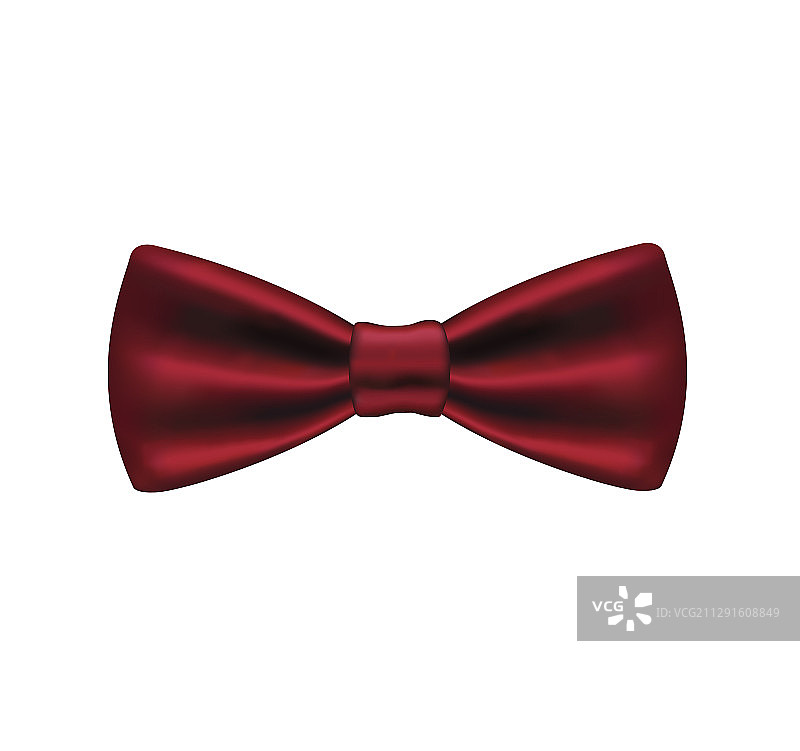 逼真的栗色领结图片素材