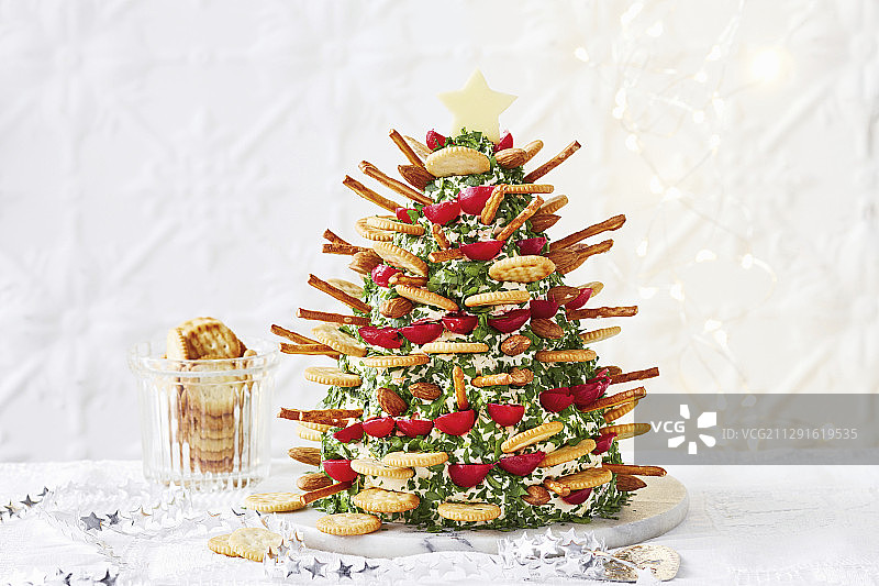 法式洋葱圣诞树蘸酱图片素材