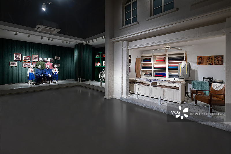 中国丝绸博物馆展厅展览图片素材