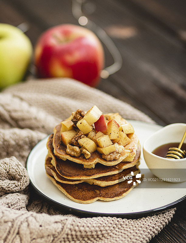 苹果煎饼图片素材