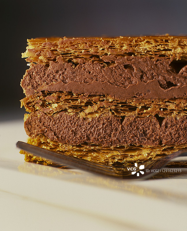巧克力奶油千层酥图片素材