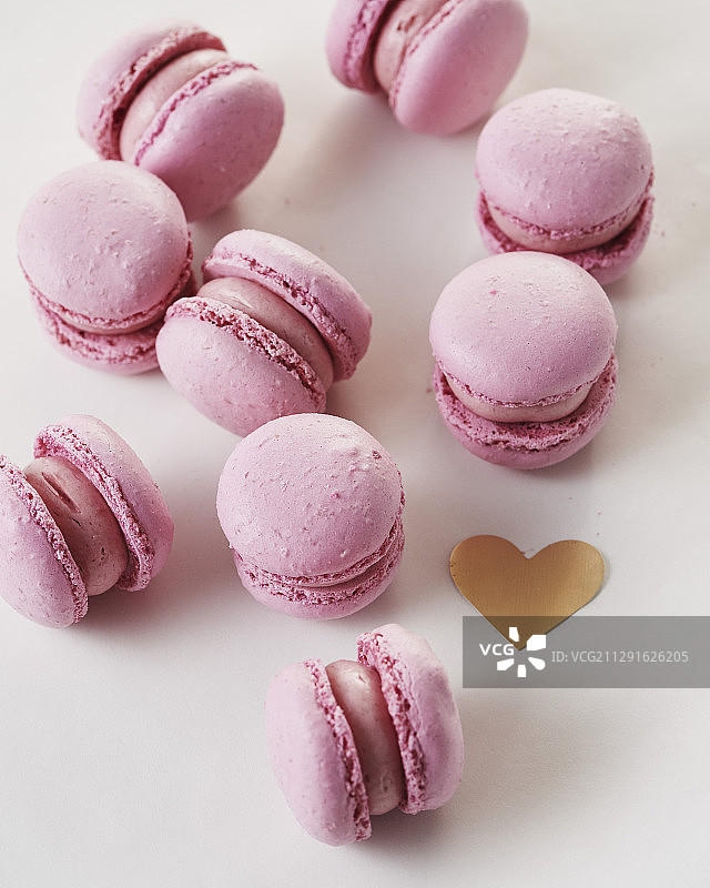 情人节粉色马卡龙图片素材