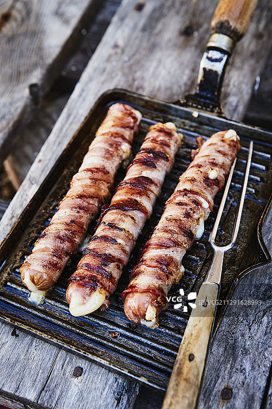 培根卷香肠图片素材