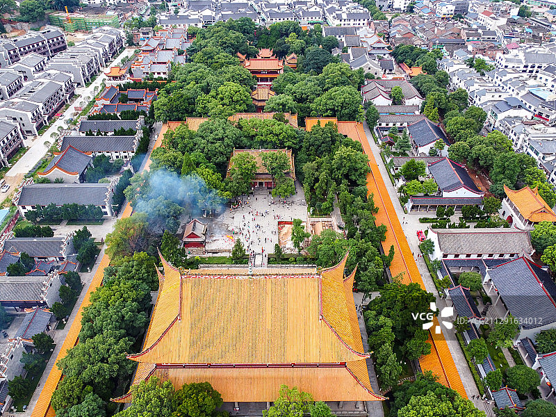 航拍南岳大庙图片素材