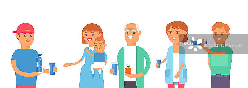 饮水健康理念图片素材