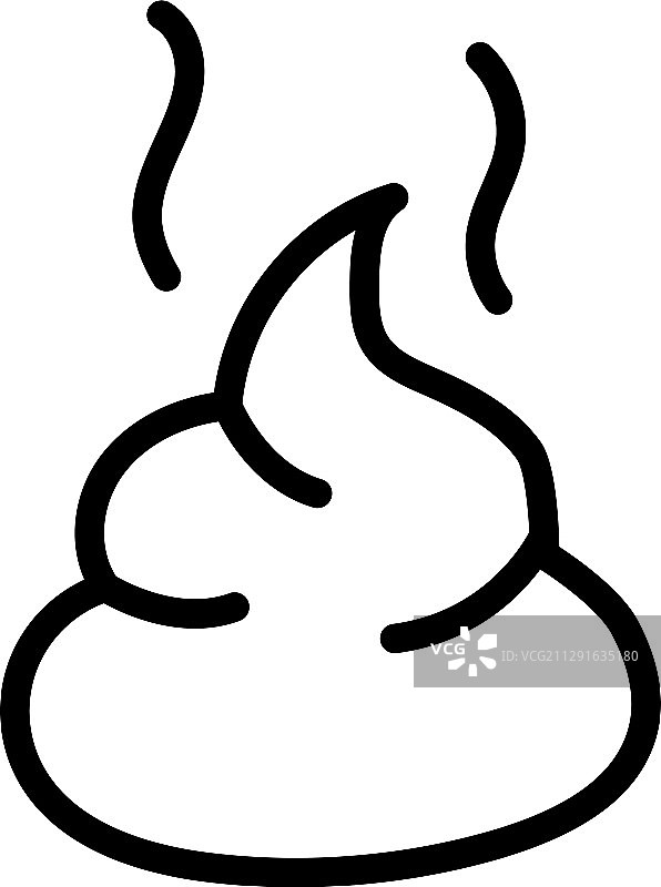 一堆大便线条风格图标图片素材