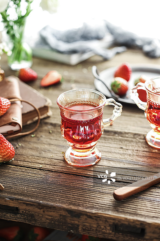 草莓饮品图片素材