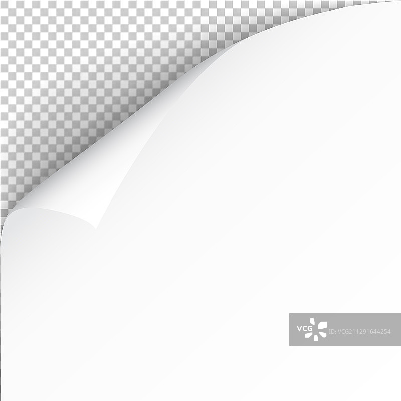 卷角和柔和阴影的纸张图片素材