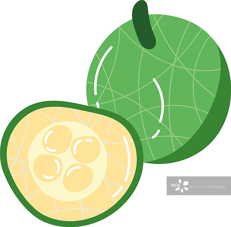 异域水果酸番石榴扁平风格图片素材