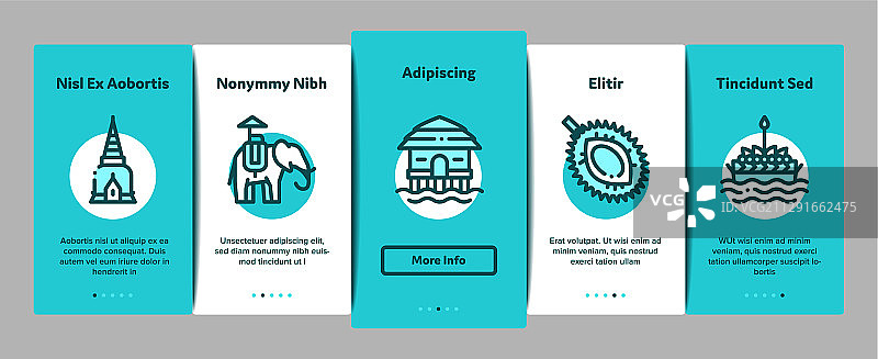 泰国国家主题引导元素图标集图片素材