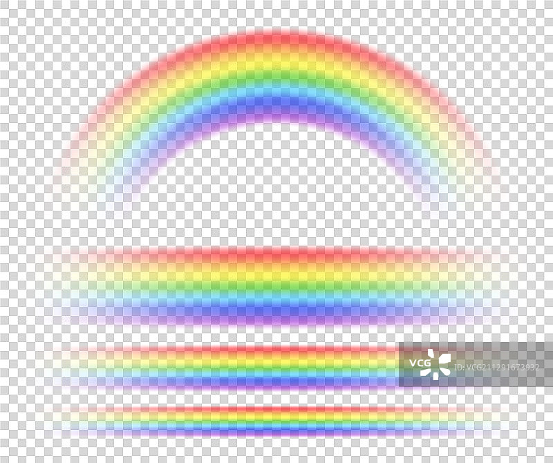 透明背景上的彩虹图片素材