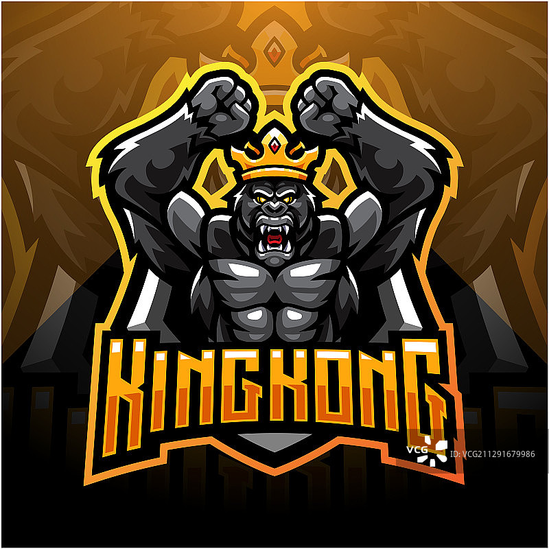 金刚电竞吉祥物Logo设计图片素材
