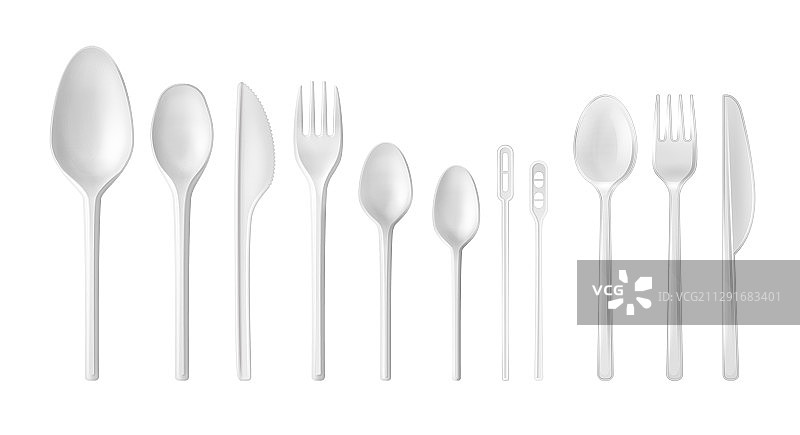 逼真的一次性餐具素材图片素材