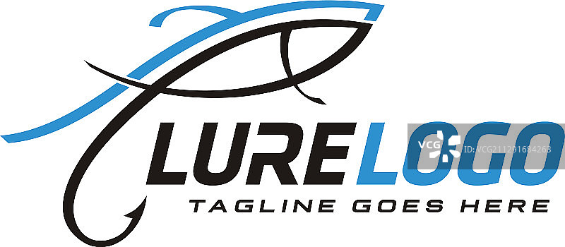 鱼饵鱼钩钓鱼垂钓者标志设计图片素材