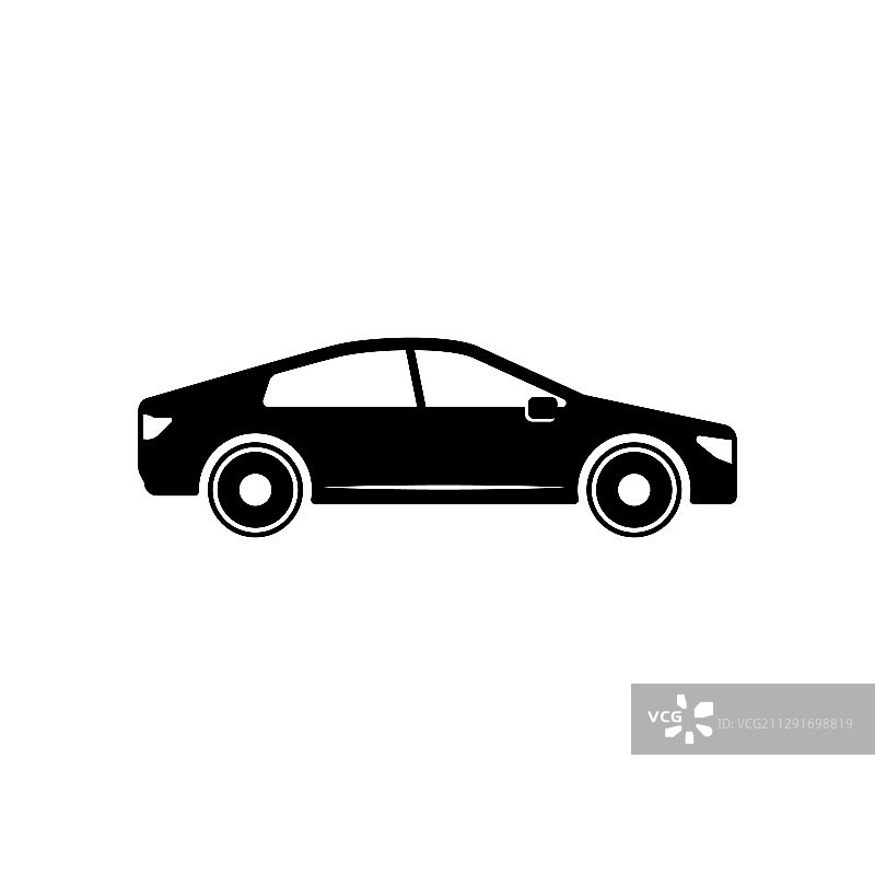 汽车轮廓图标标志符号设计图片素材