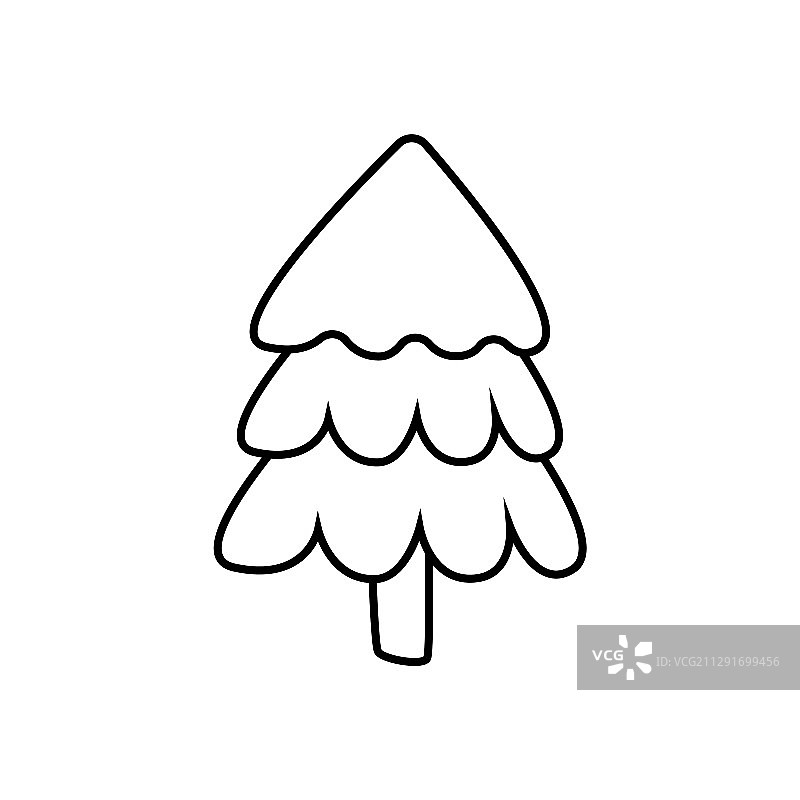 白色背景上的树木标志图片素材