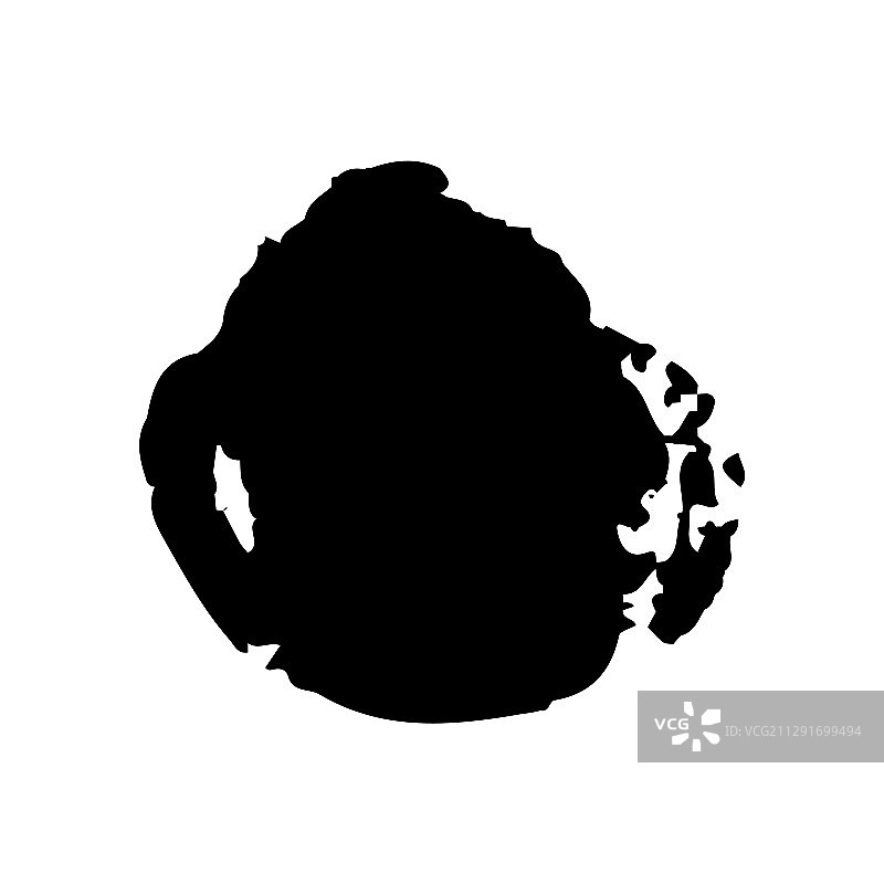 黑色Grunge手绘水墨圆圈图片素材