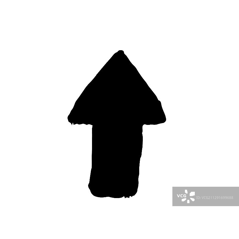 手绘黑色箭头墨水符号图片素材