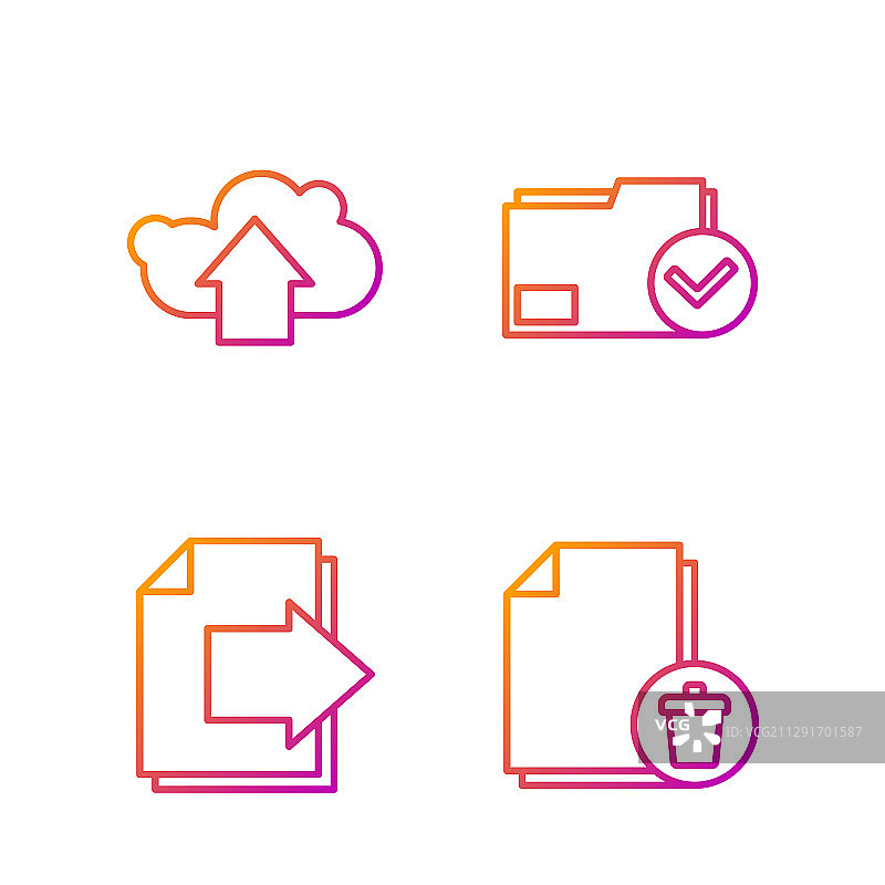 删除文件下一页箭头线条稿图片素材