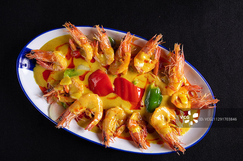 泰式咖喱大虾图片素材
