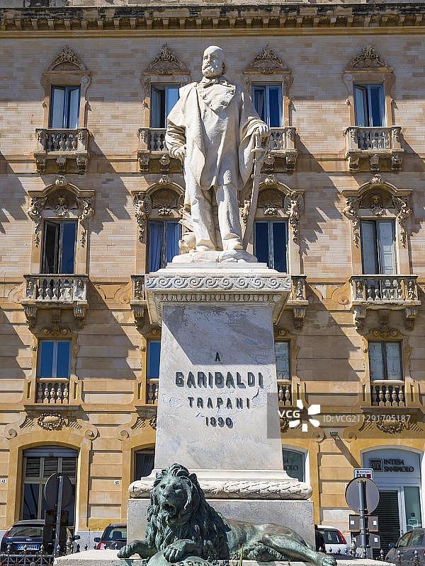 意大利特拉帕尼加里波第纪念碑图片素材
