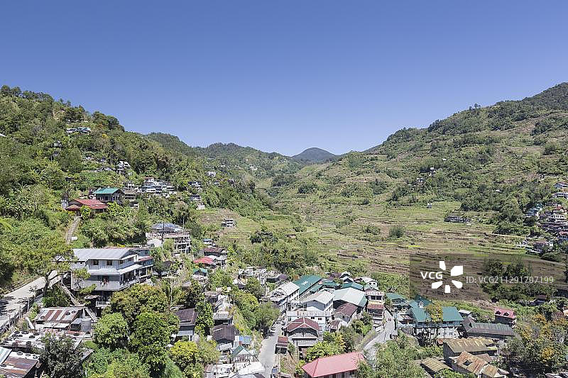 菲律宾巴纳韦梯田和城市风光图片素材