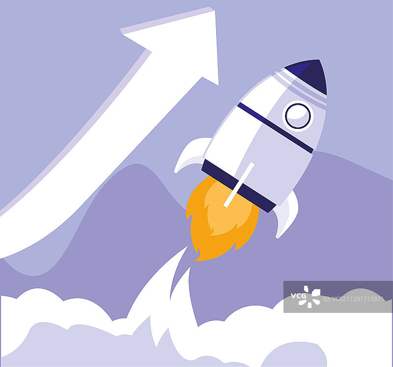 火箭腾飞，商业成功图片素材